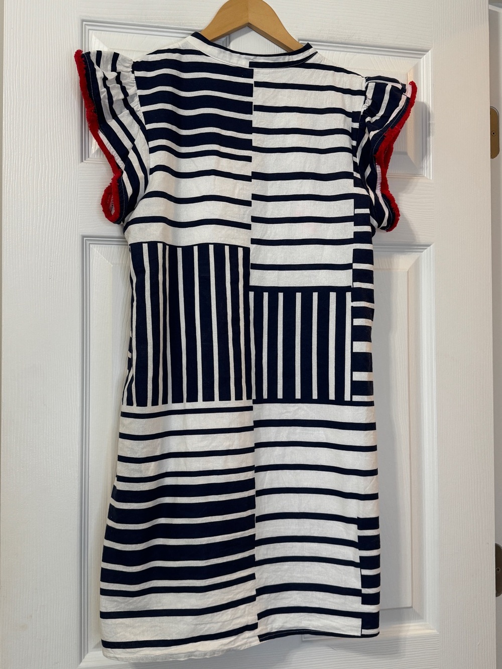 THML geo stripe fringe trim dress - Picture 4 of 6